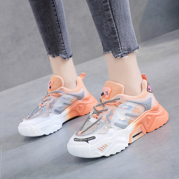 Alkalmi női színes tornacipő fűzős, lapos talppal