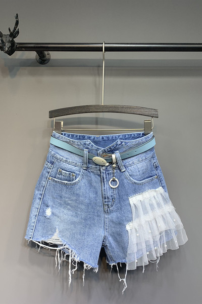 Új modell női farmer tüll és öv