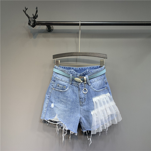 Új modell női farmer tüll és öv