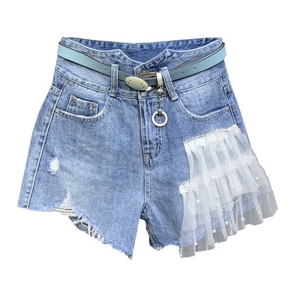 Új modell női farmer tüll és öv