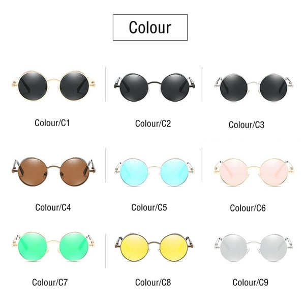 Okrugle sunčane naočale pogodne za muškarce i žene