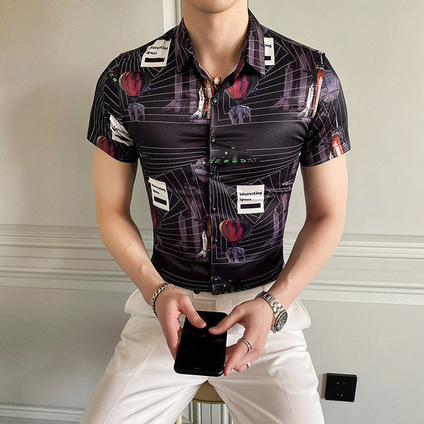 Moodne meeste särk klassikalise krae ja pikkade varrukatega musta värvi