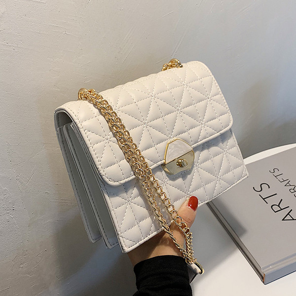 Stílusos női négyzet alakú táska öko bőrből