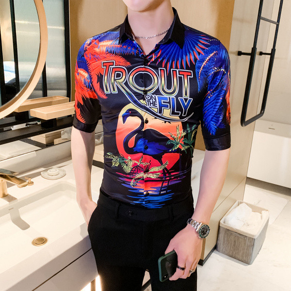 ÚJ modell elegáns férfi ing rátéttel és klasszikus gallérral