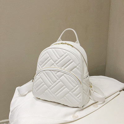 Modern női hátizsák öko bőrből, cipzárral