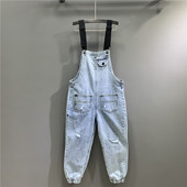 Női farmer overall új modellje vékony pánttal