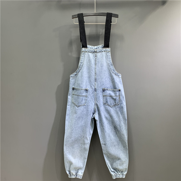 Női farmer overall új modellje vékony pánttal