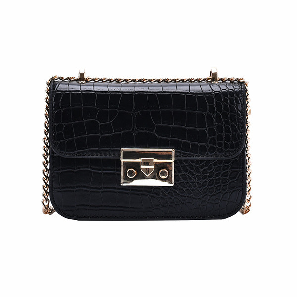 Ženska kožna torba sa dva metalna lančića