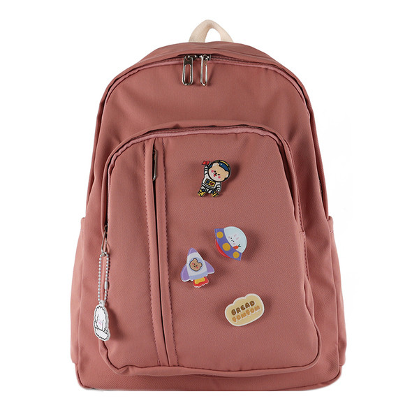 Γυναικείο αθλητικό σακίδιο με μπροστινή τσέπη και μπρελόκ