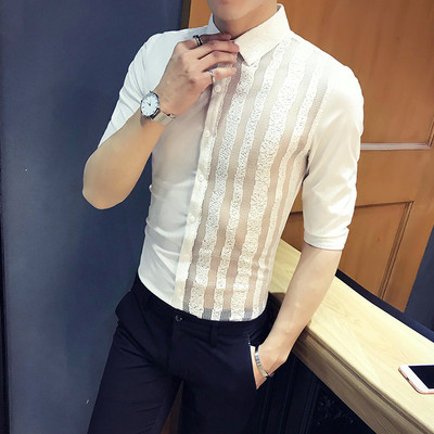 ÚJ modell elegáns férfi ing klasszikus gallérral és 3/4