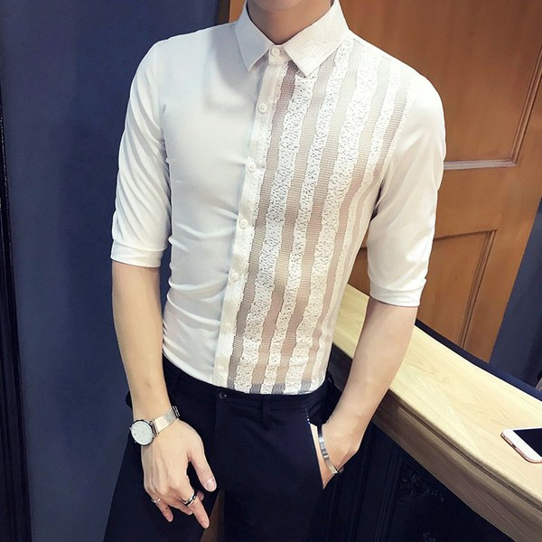 ÚJ modell elegáns férfi ing klasszikus gallérral és 3/4