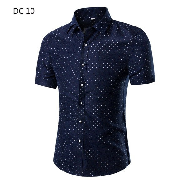 Modern férfi ing klasszikus gallérral, nyárra