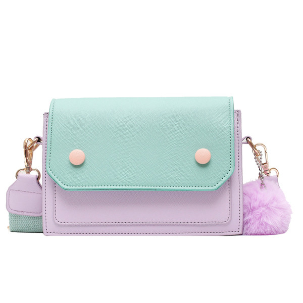 Öko bőrből készült női táska pehellyel és hosszú füllel