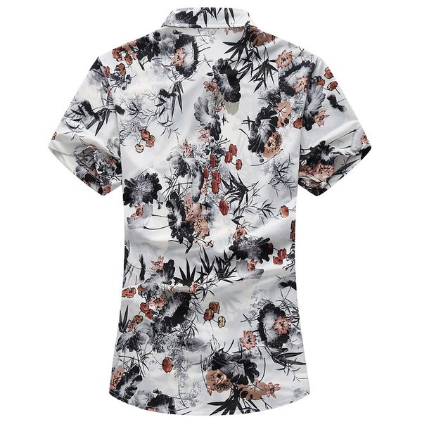 Alkalmi férfi ing klasszikus gallérral és virágmintával