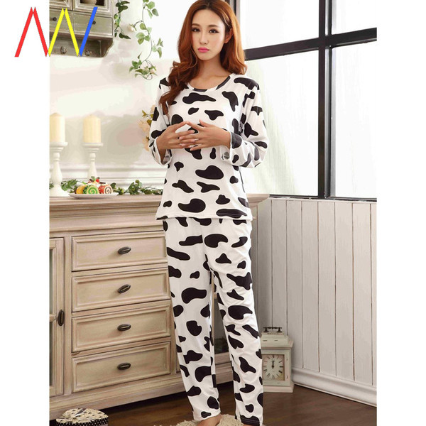 Női tavaszi-őszi pizsama állatmintával