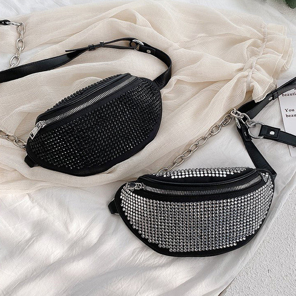 Új modell női váll- és deréktáska kövekkel