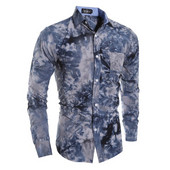 Alkalmi férfi ing mintával és zsebbel