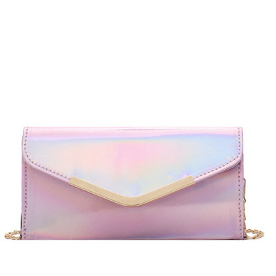 Női estélyi táska fémlánccal - téglalap alakú