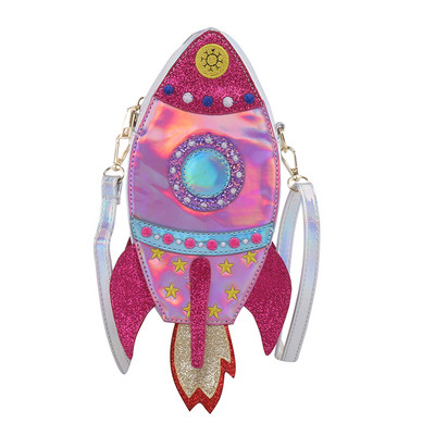 Παιδική τσάντα νέο μοντέλο για κορίτσια σε σχήμα πυραύλου