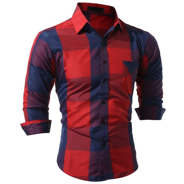 Klassikalise krae ja taskuga vabaaja meeste särk