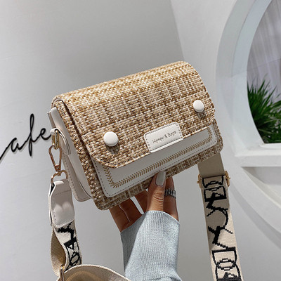 Modern női táska hosszú textil fogantyúval