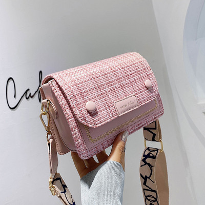 Modern női táska hosszú textil fogantyúval