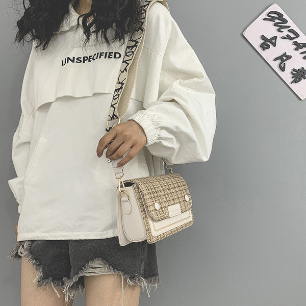 Modern női táska hosszú textil fogantyúval