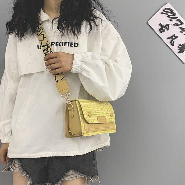 Modern női táska hosszú textil fogantyúval