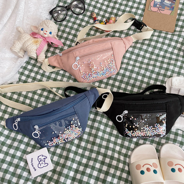 Modern női deréktáska cipzárral