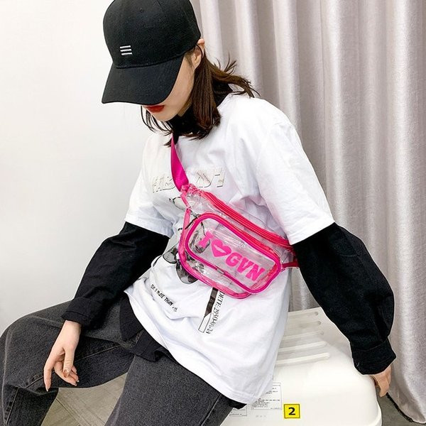 Γυναικεία τσάντα σιλικόνης με τύπωμα κατάλληλο για τη μέση και τον ώμο