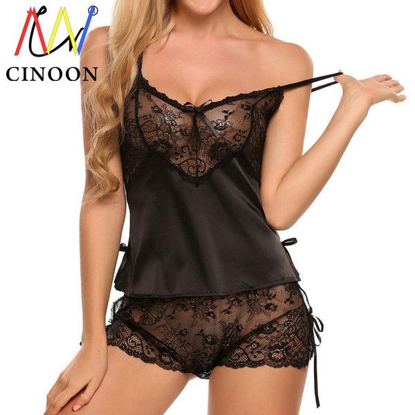 Sieviešu mežģīņu pidžama divās daļās