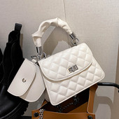 Stilīga sieviešu soma ar īsu rokturi un metāla aizdari