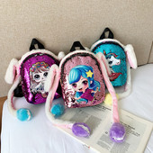 Moderna sieviešu mugursoma ar 3D elementiem un fliteriem