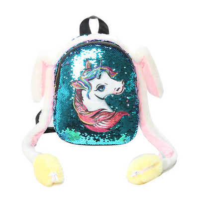 Moderna sieviešu mugursoma ar 3D elementiem un fliteriem