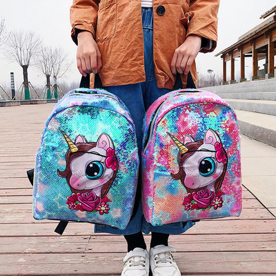 Šareni dječji ruksak za djevojčice sa šljokicama