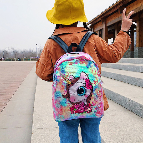 Värviline litritega laste seljakott tüdrukutele