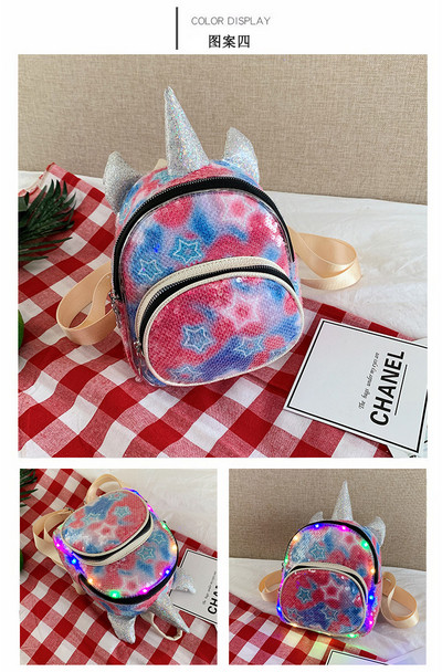 Jauna modeļa bērnu mugursoma meitenēm ar 3D elementu un fliteriem