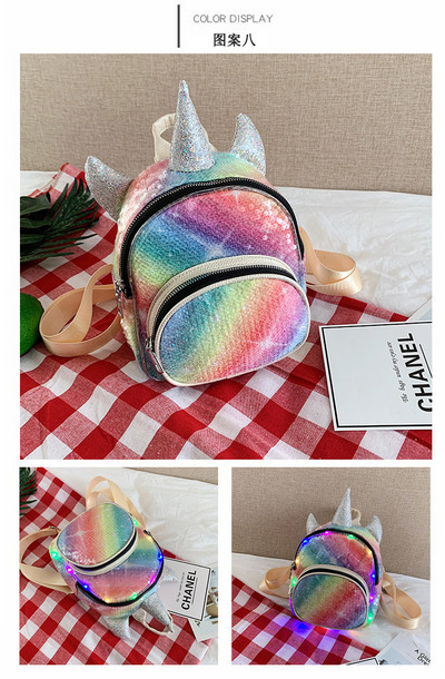 Jauna modeļa bērnu mugursoma meitenēm ar 3D elementu un fliteriem