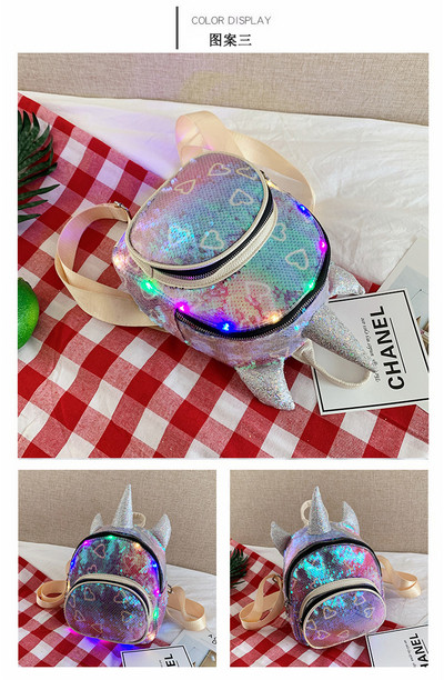 Jauna modeļa bērnu mugursoma meitenēm ar 3D elementu un fliteriem