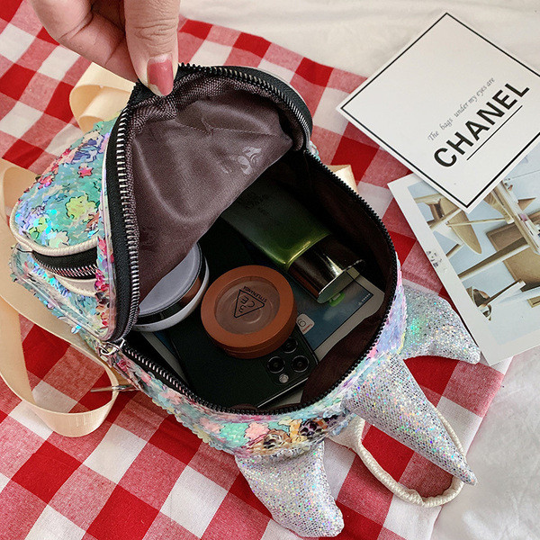 Jauna modeļa bērnu mugursoma meitenēm ar 3D elementu un fliteriem