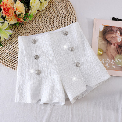 Moderne ženske kratke hlače s visokim strukom i gumbima