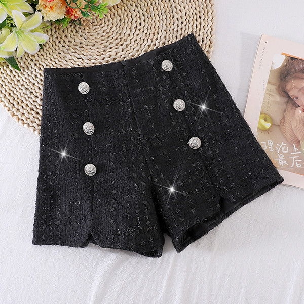 Moderne ženske kratke hlače s visokim strukom i gumbima