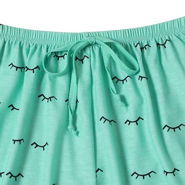 Sieviešu adīta pidžama ar apdruku - liela izmēra