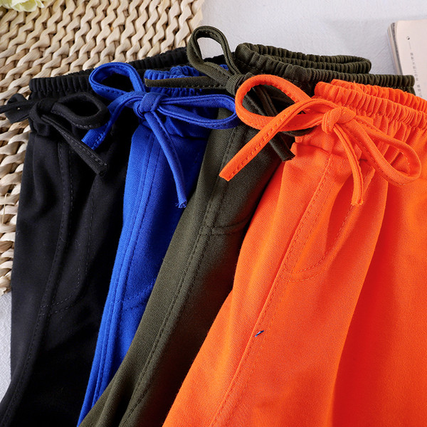 Sport-Casual naiste lühikesed lipsudega püksid