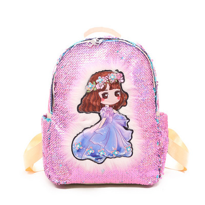 Jauna modeļa bērnu mugursoma ar fliteriem - meitenēm