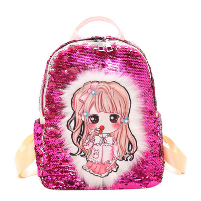 Jauna modeļa bērnu mugursoma ar fliteriem - meitenēm