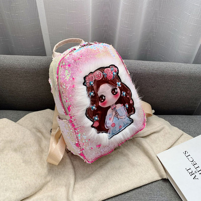 Jauna modeļa bērnu mugursoma ar fliteriem - meitenēm