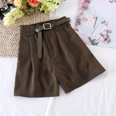 Női rövidnadrág magas derékkal és derékövvel