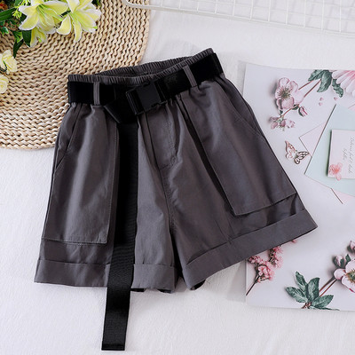 Vabaaja naiste lühikesed püksid vöö ja taskutega