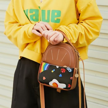 Нов модел детска чанта-раница от еко кожа за момичета